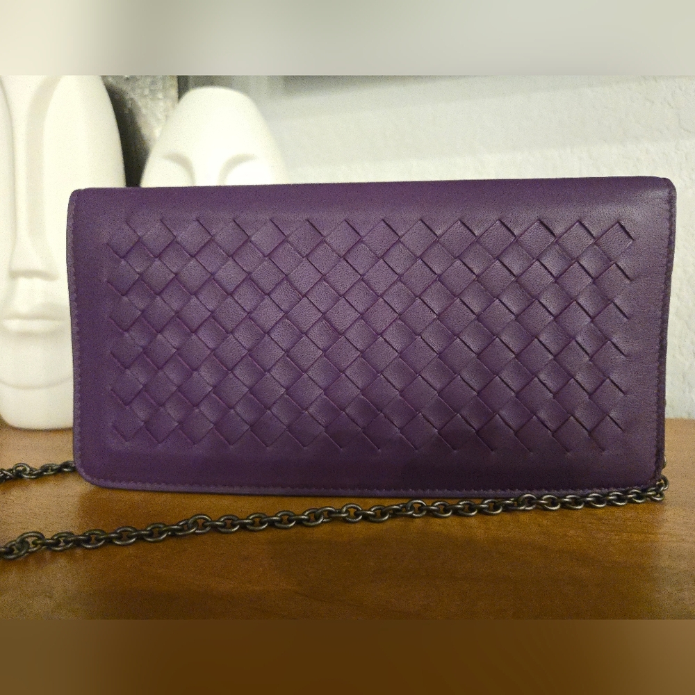 Bottega Veneta Intrecciato Wallet on‎ Chain – Purple E U C - Picture 7 of 17